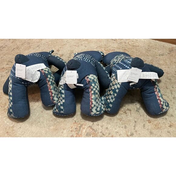 Pottery Barn Nelson Patchwork Teddy Shaped Pillow NIP - Picture 11 of 13